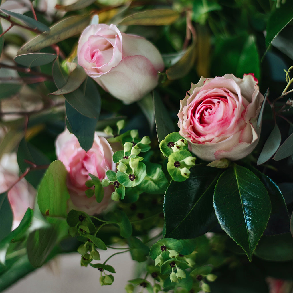 Ramo de rosas con verdes de l'horta.