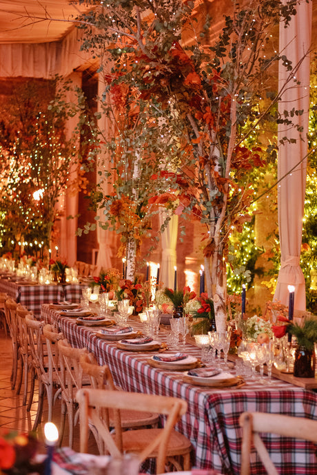 Una boda con decoración navideña