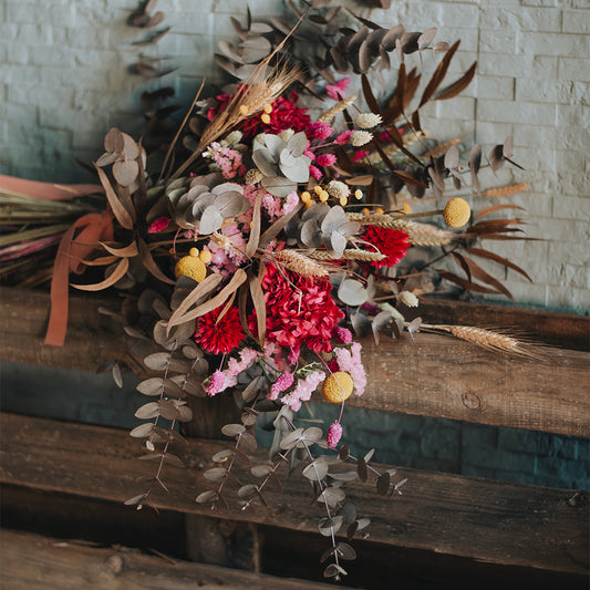 ramo con flores preservadas