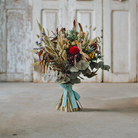 ramo tamaño mediano con flor seca